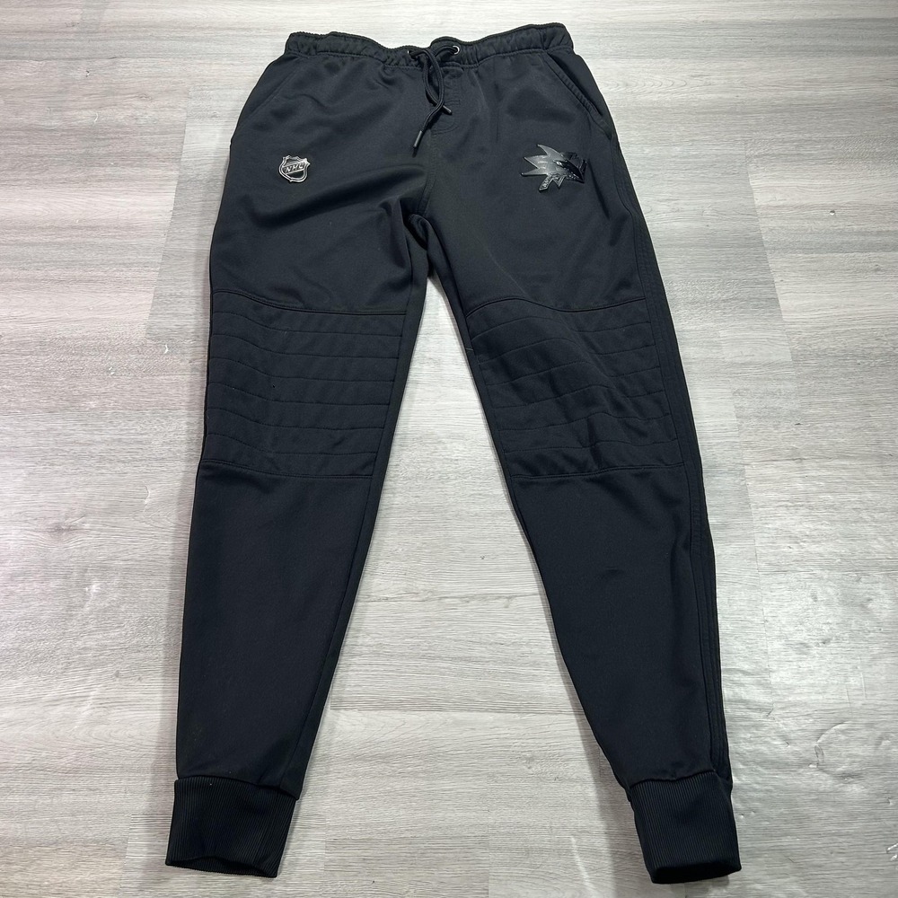San Jose Sharks Pants Mens Small Black NHL Hockey Fanatics Authentic Pro Joggers
